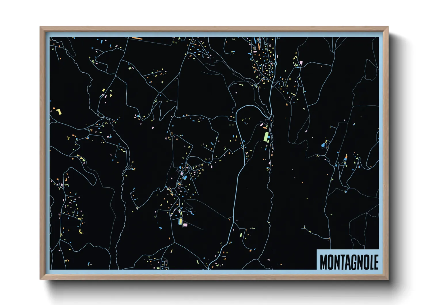 Une affiche de carte sur Montagnole