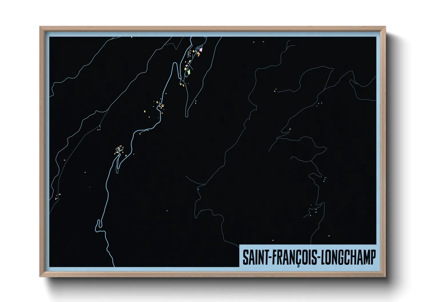 Une affiche de carte sur Saint-François-Longchamp