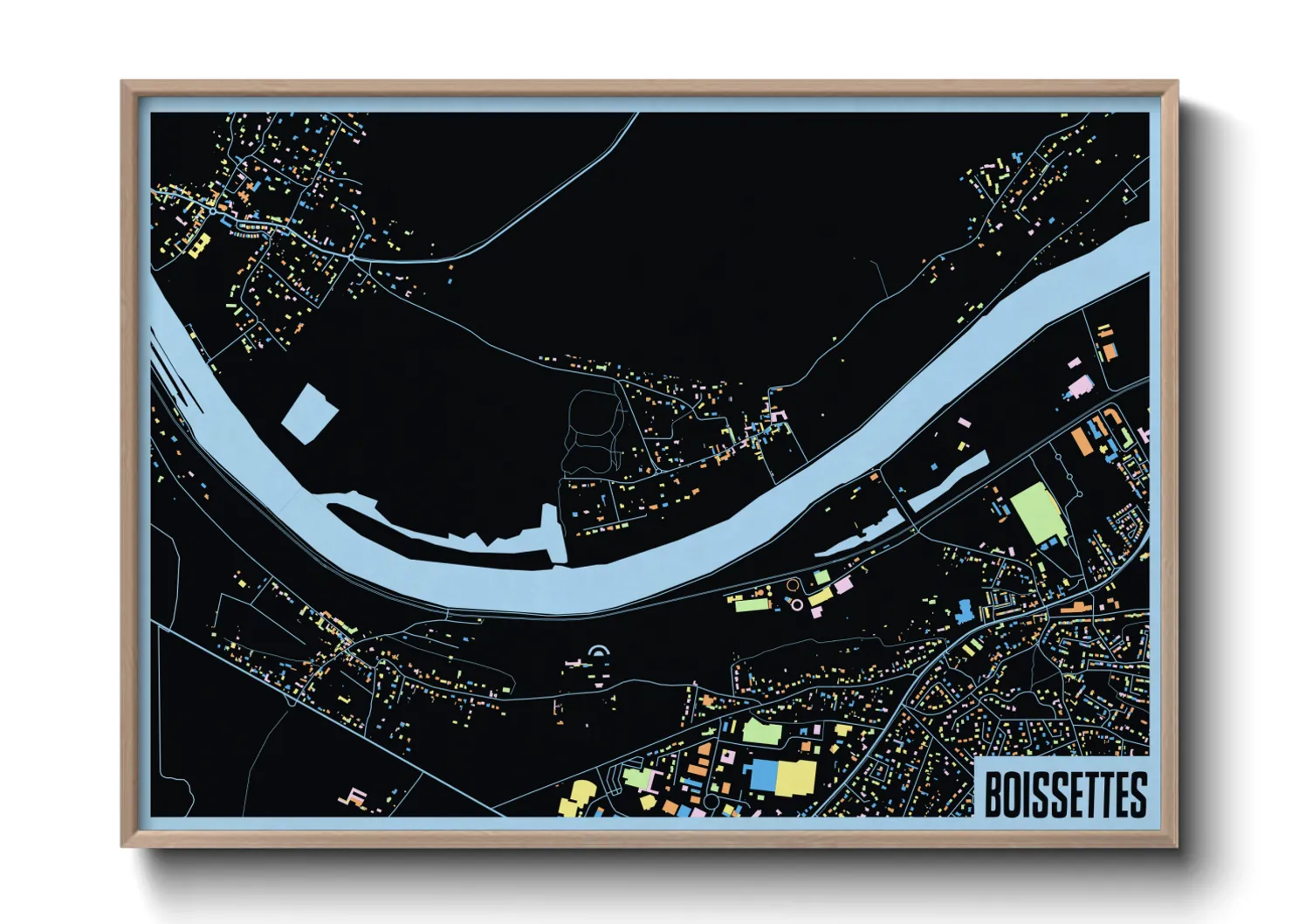 Une affiche de carte sur Boissettes