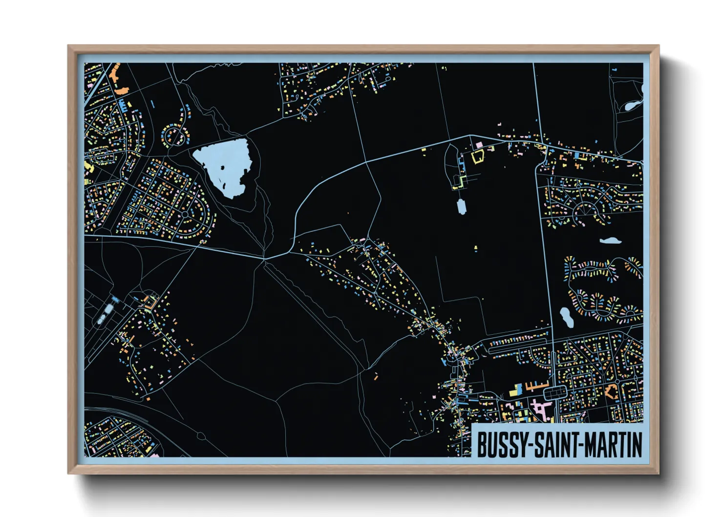 Une affiche de carte sur Bussy-Saint-Martin