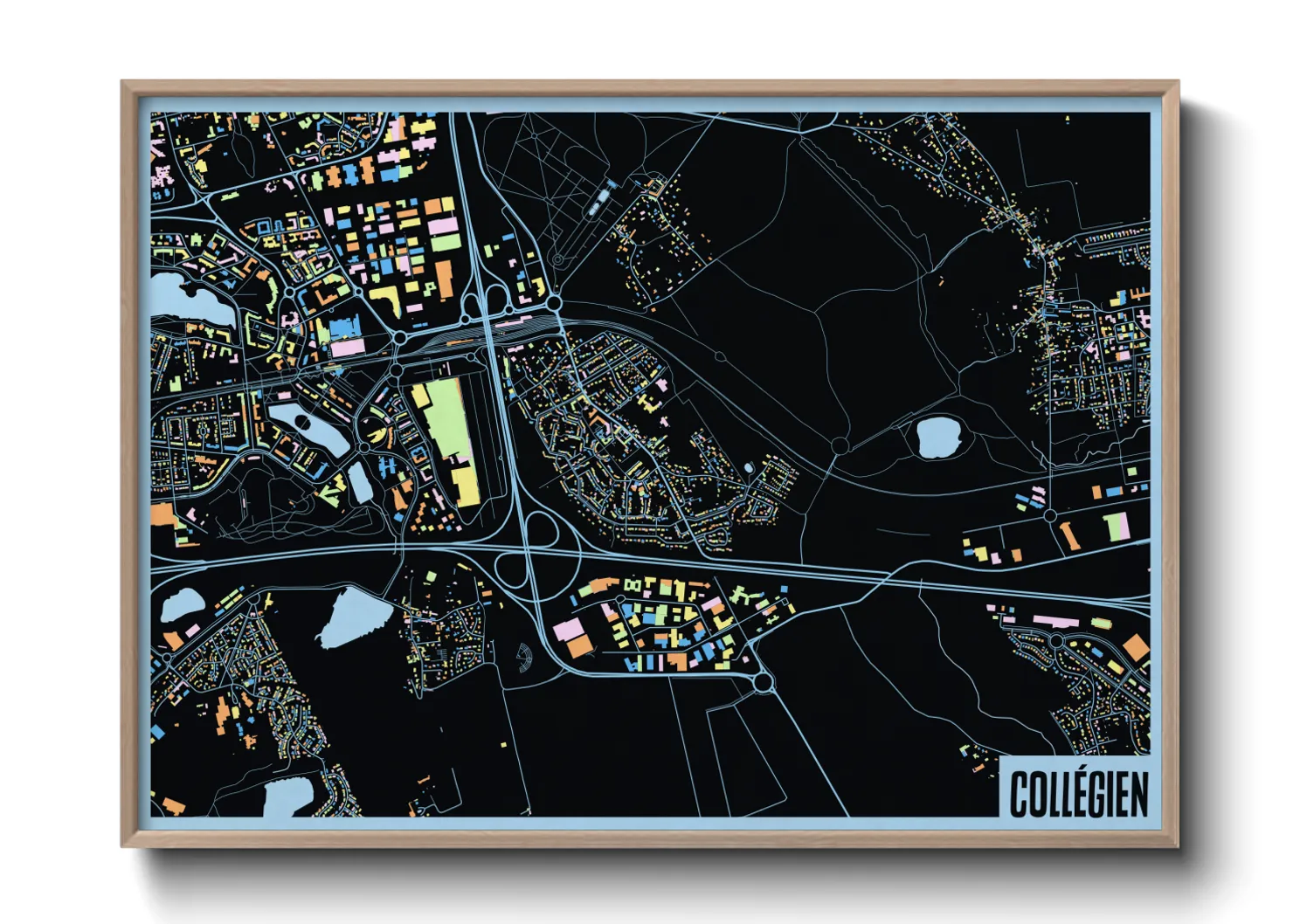 Une affiche de carte sur Collégien