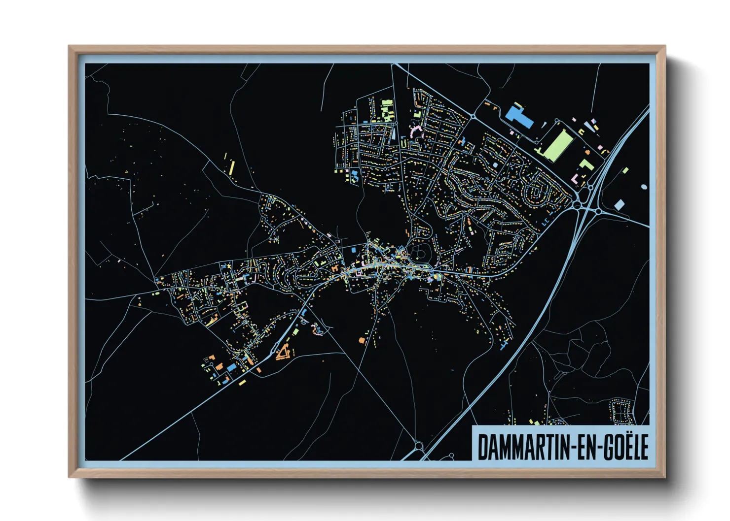 Une affiche de carte sur Dammartin-en-Goële