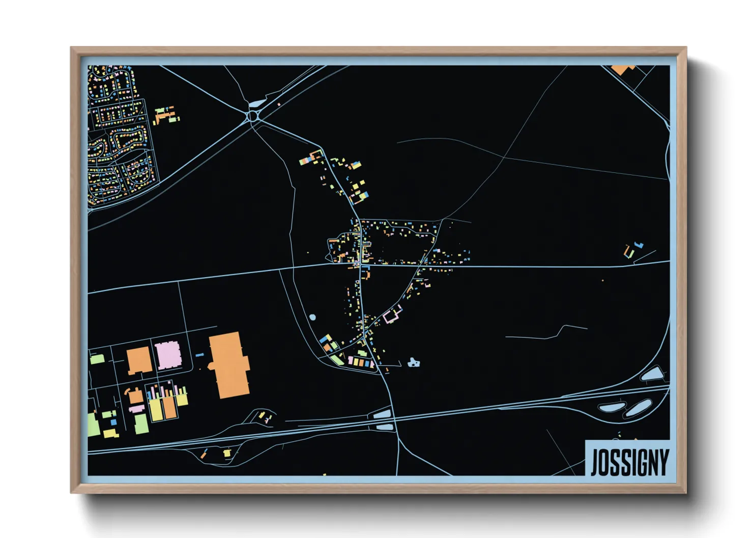 Une affiche de carte sur Jossigny