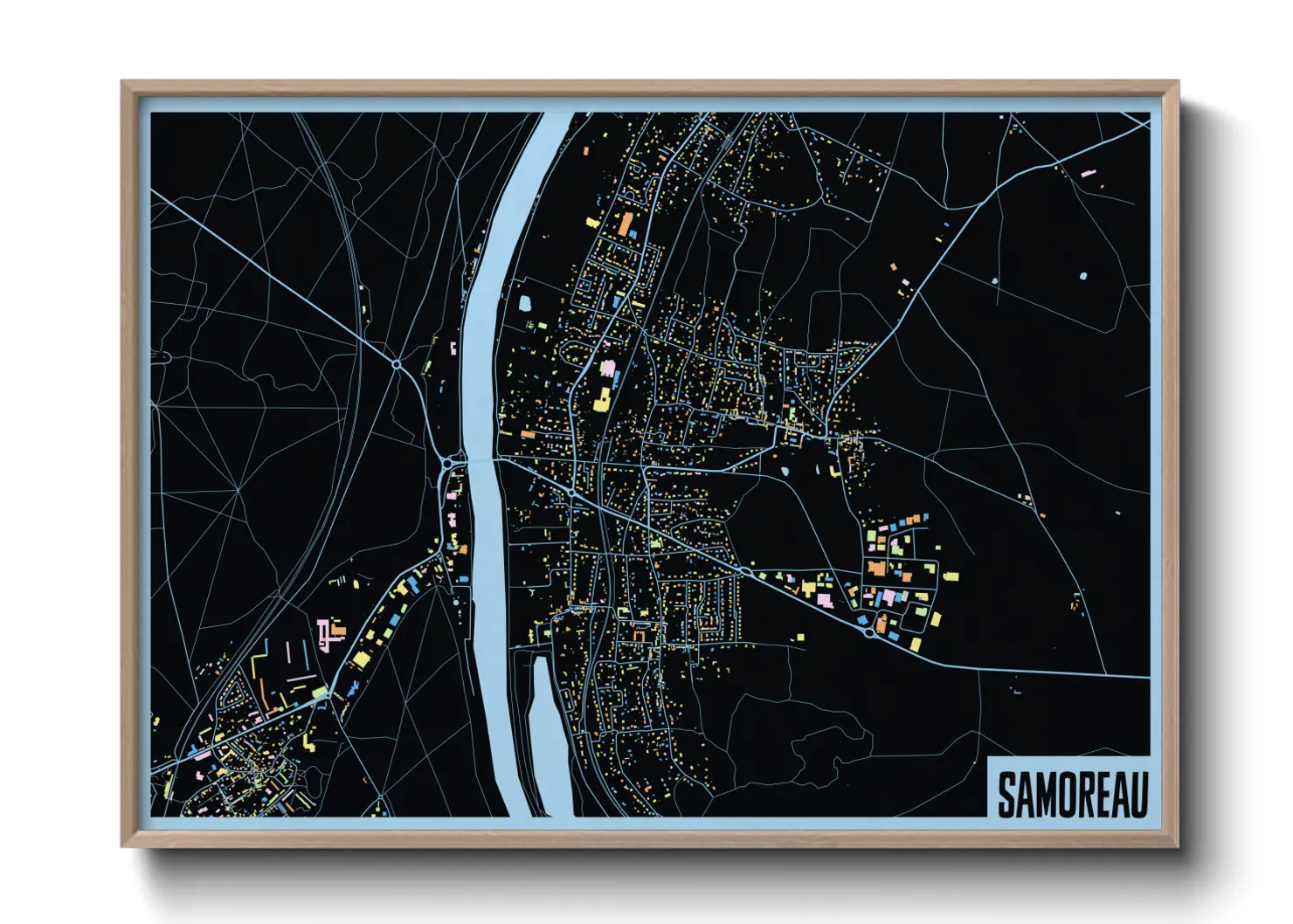 Une affiche de carte sur Samoreau