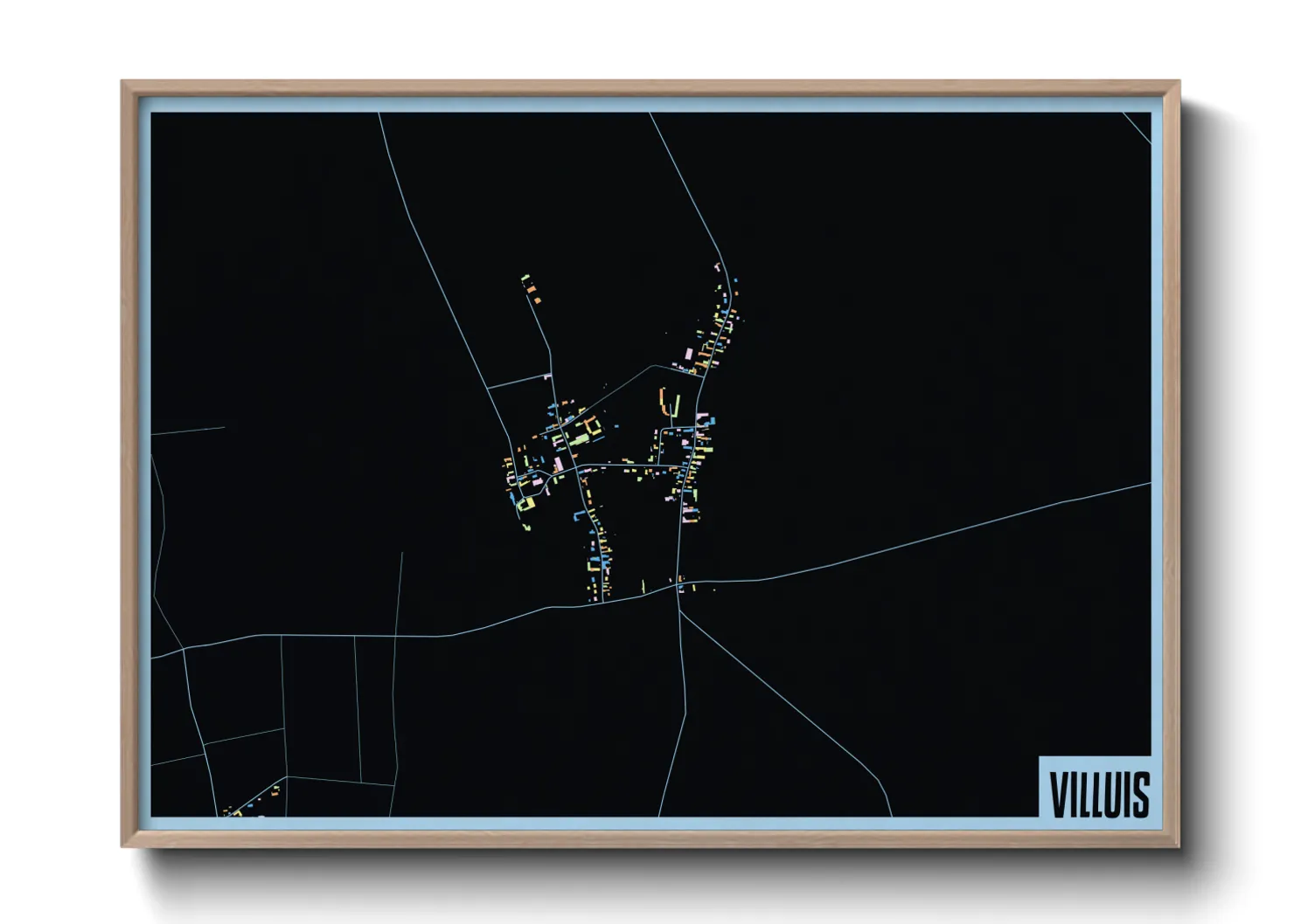 Une affiche de carte sur Villuis