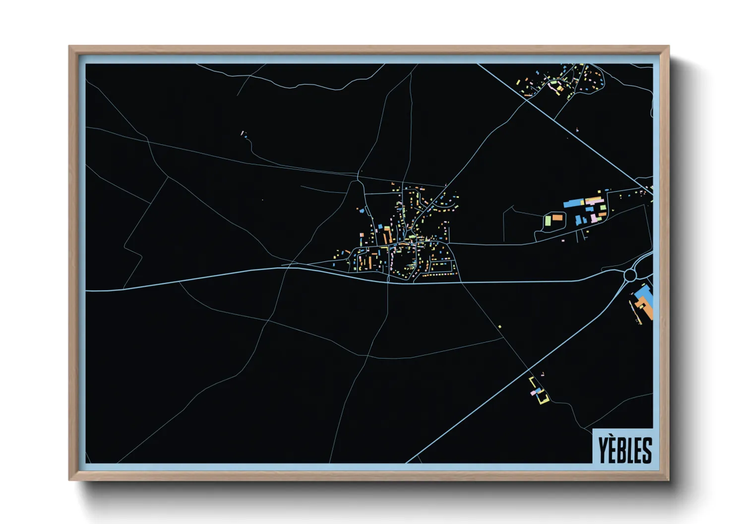Une affiche de carte sur Yèbles