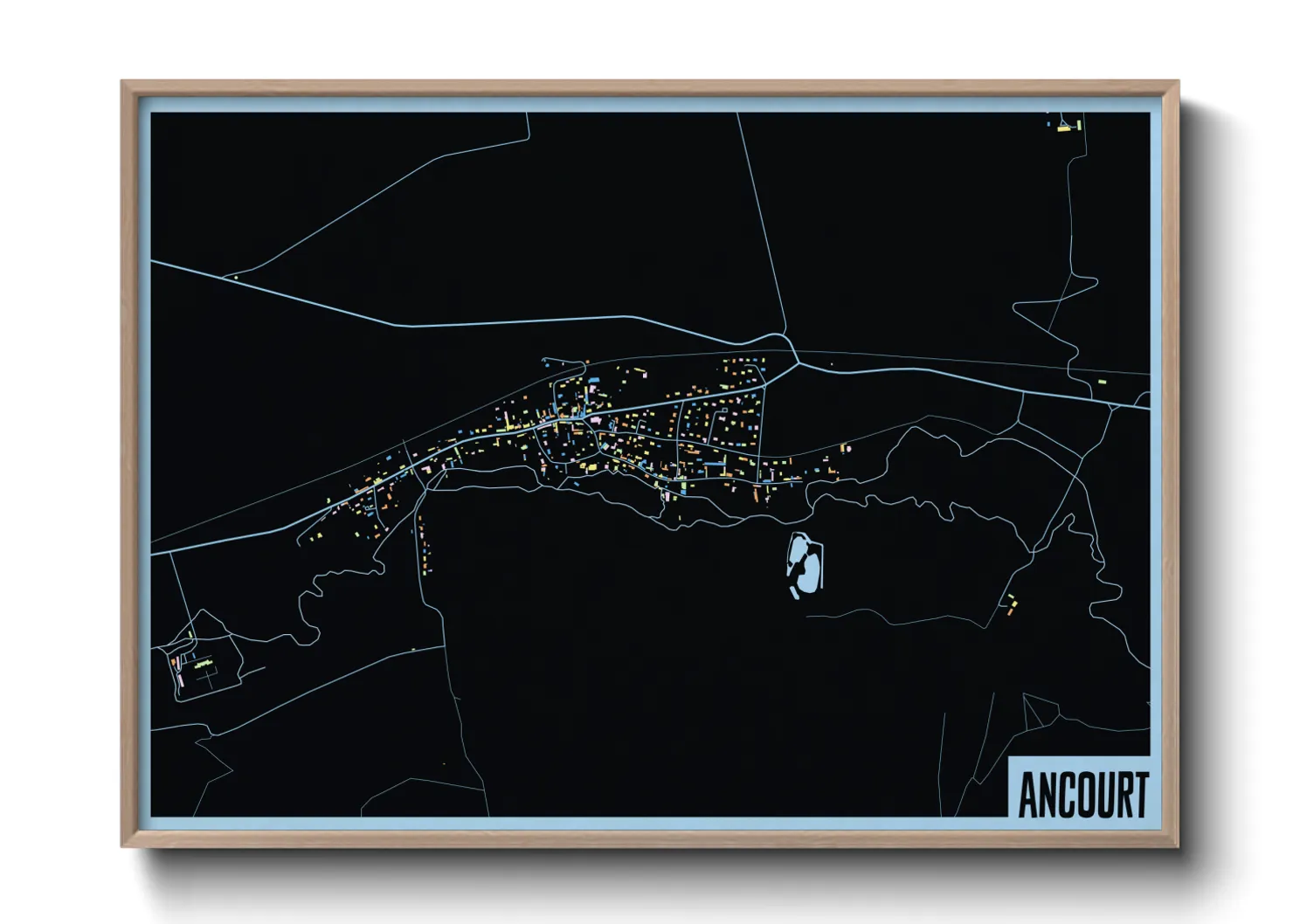 Une affiche de carte sur Ancourt