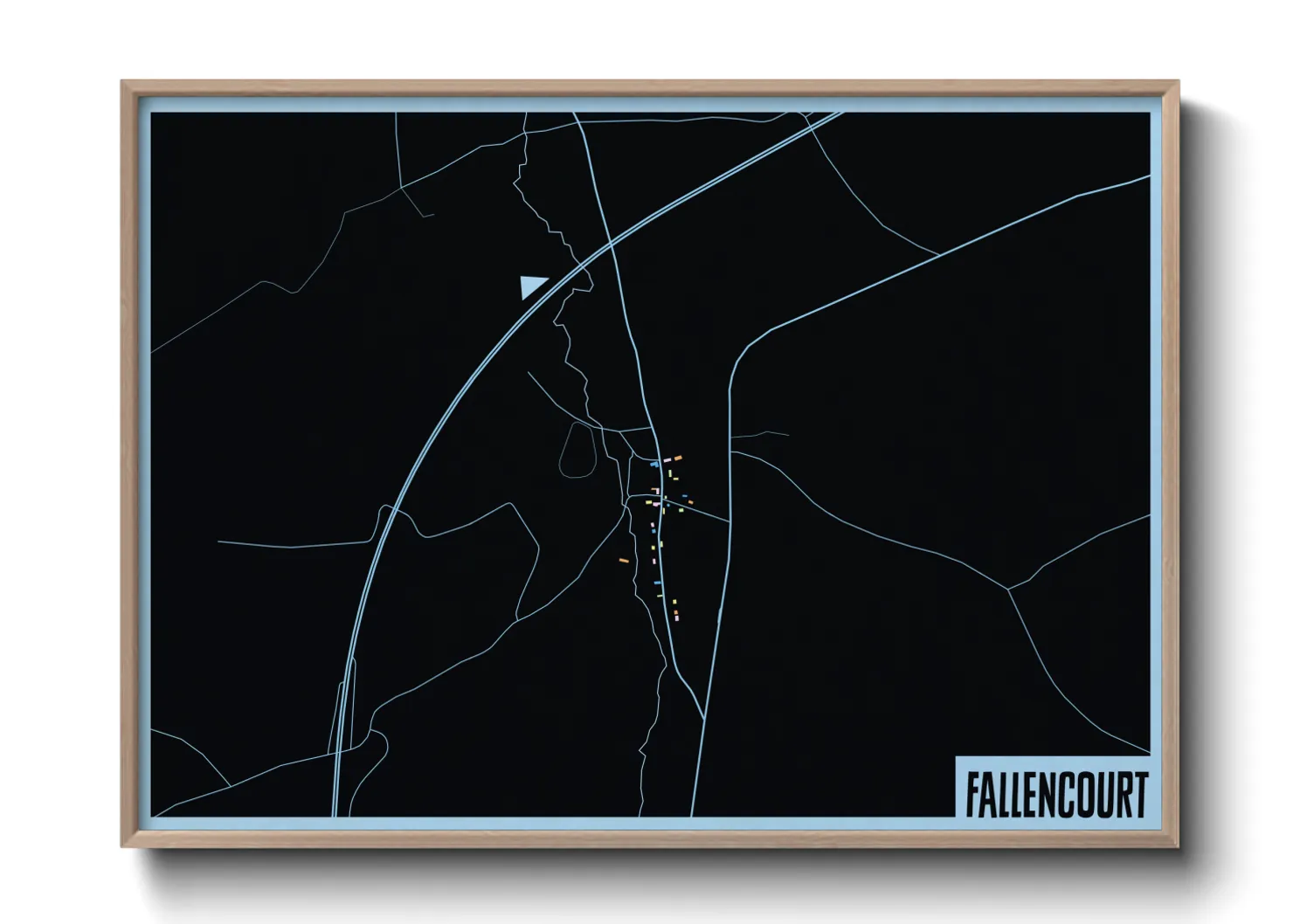 Une affiche de carte sur Fallencourt