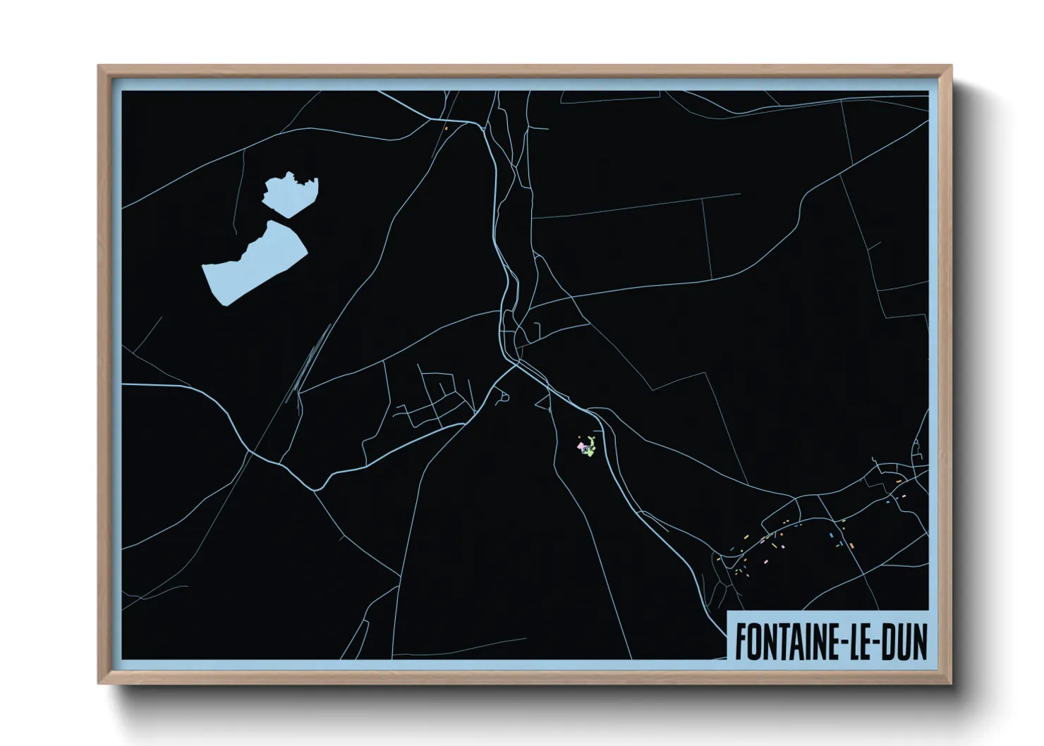 Une affiche de carte sur Fontaine-le-Dun