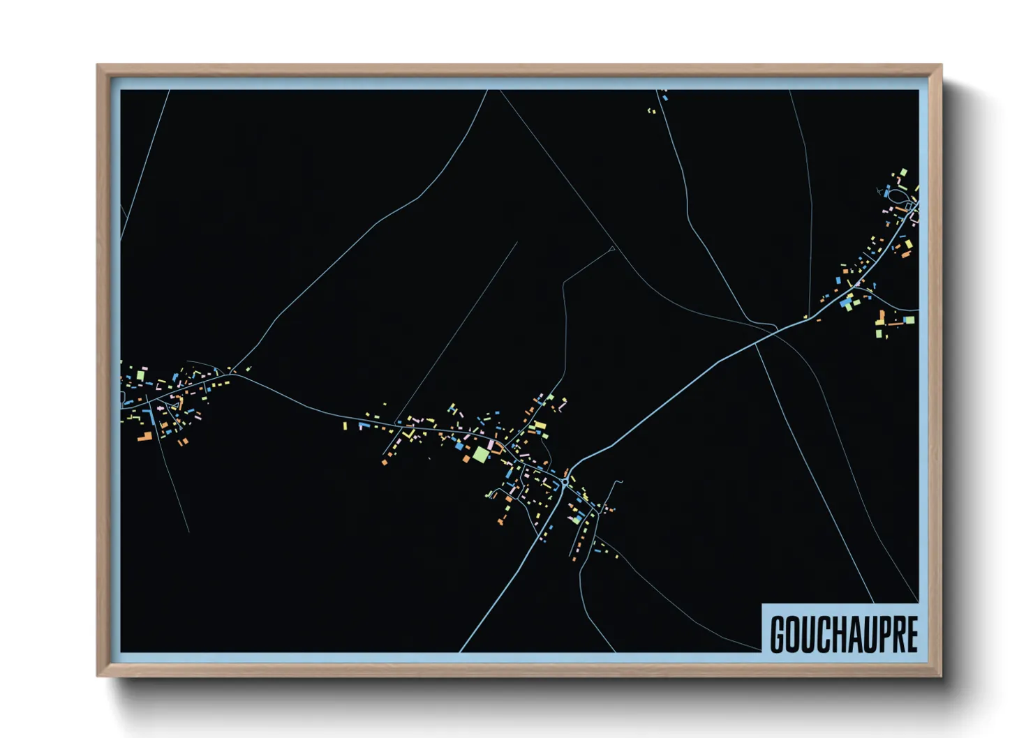 Une affiche de carte sur Gouchaupre