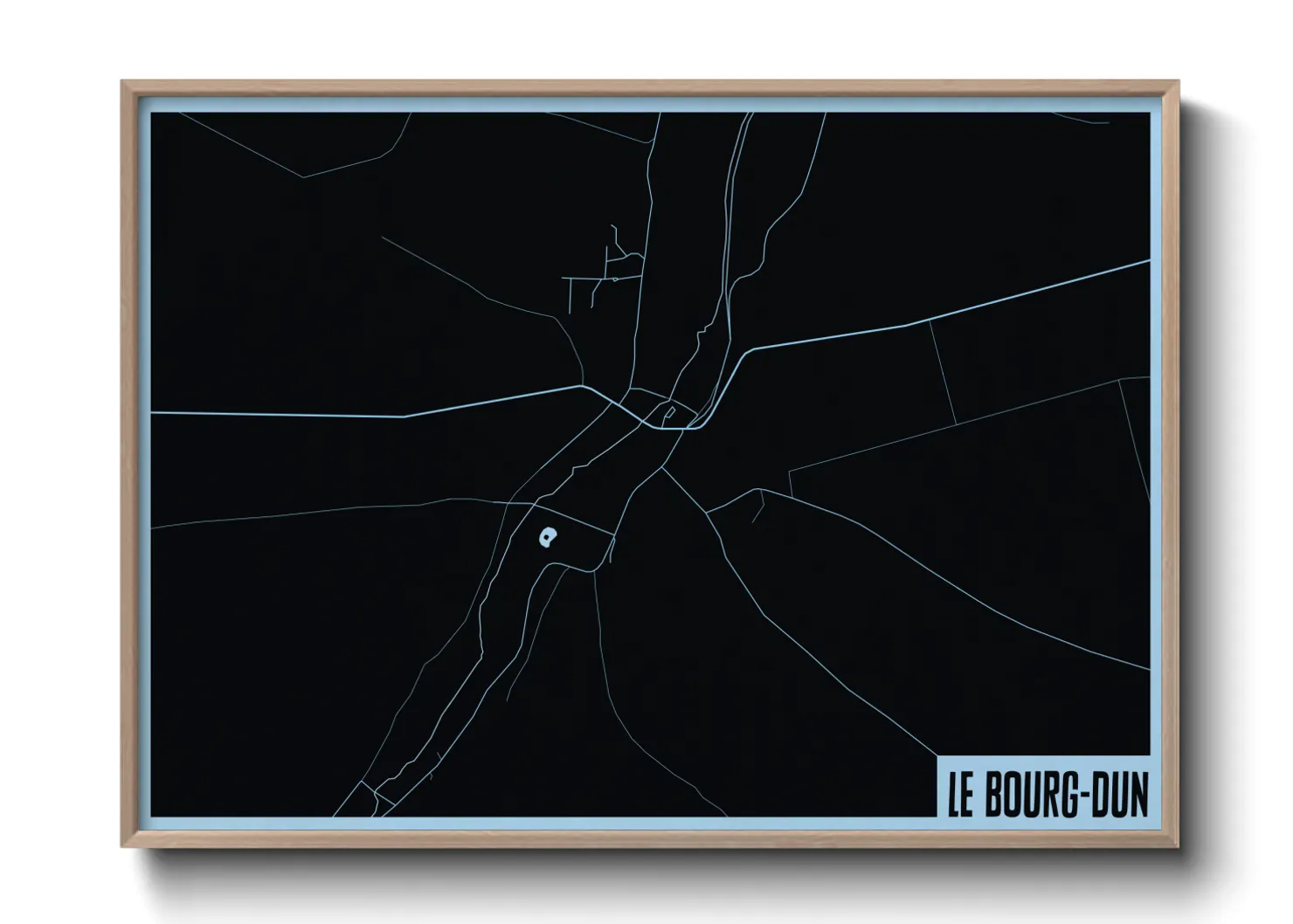 Une affiche de carte sur Le Bourg-Dun