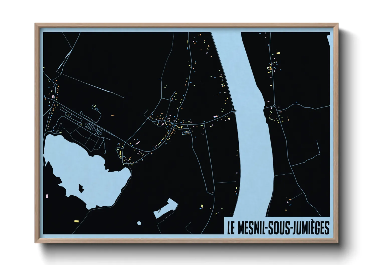 Une affiche de carte sur Le Mesnil-sous-Jumièges