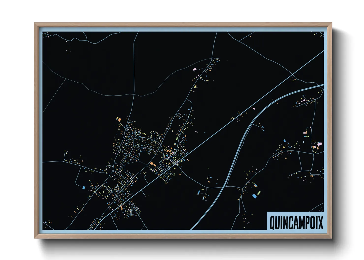 Une affiche de carte sur Quincampoix