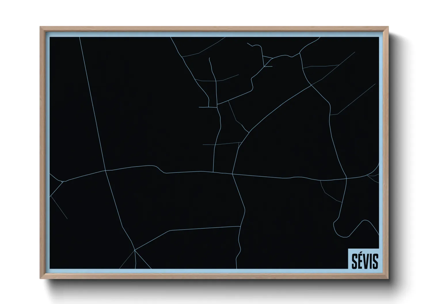 Une affiche de carte sur Sévis