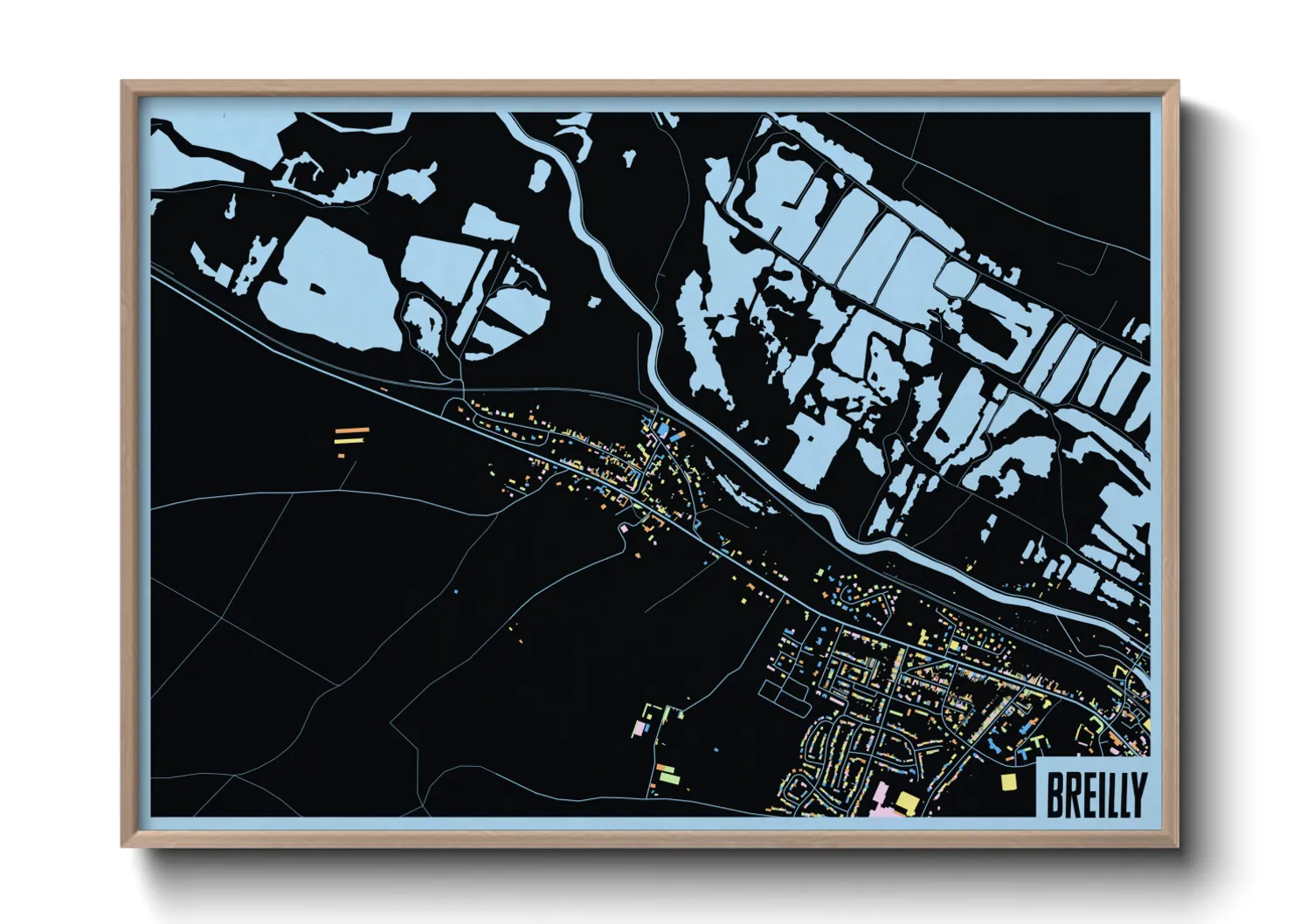 Une affiche de carte sur Breilly