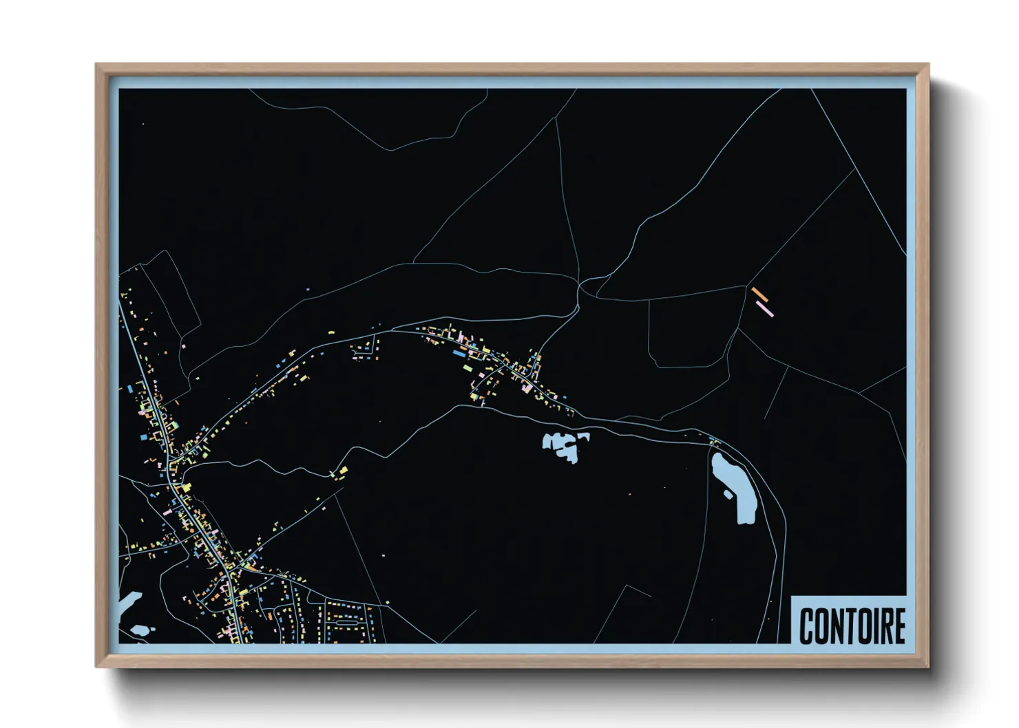 Une affiche de carte sur Contoire