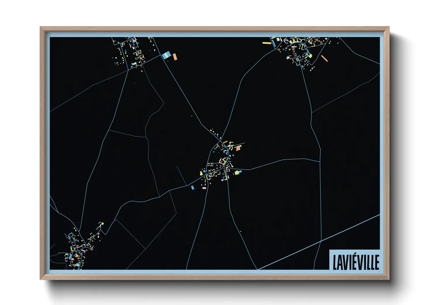 Une affiche de carte sur Laviéville