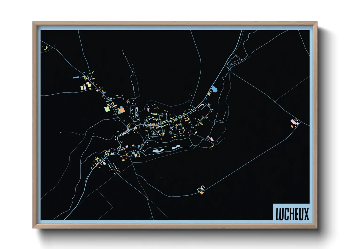 Une affiche de carte sur Lucheux