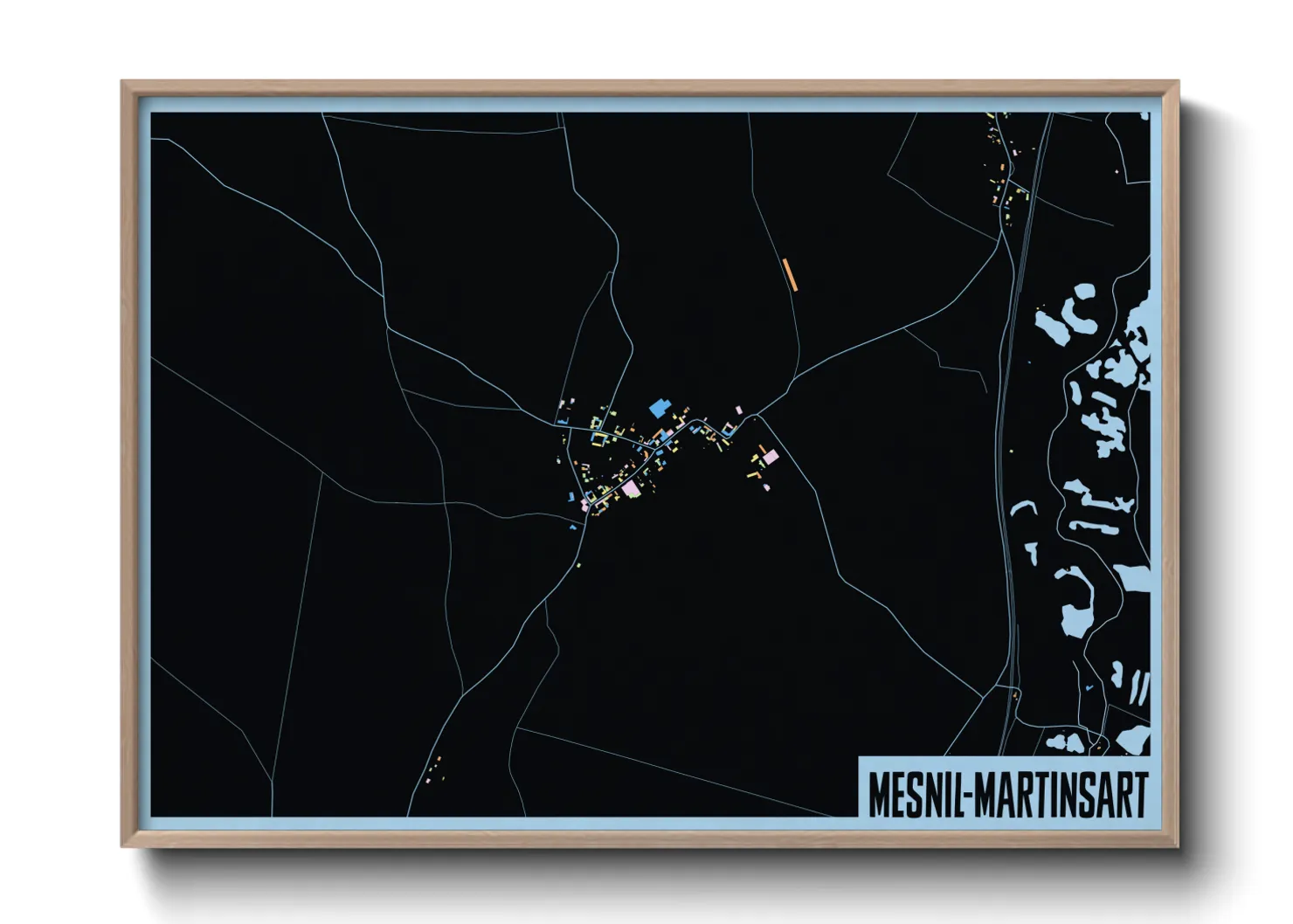 Une affiche de carte sur Mesnil-Martinsart