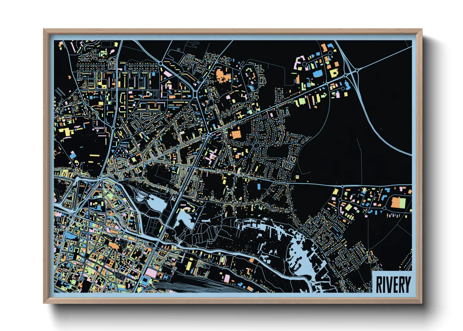 Une affiche de carte sur Rivery