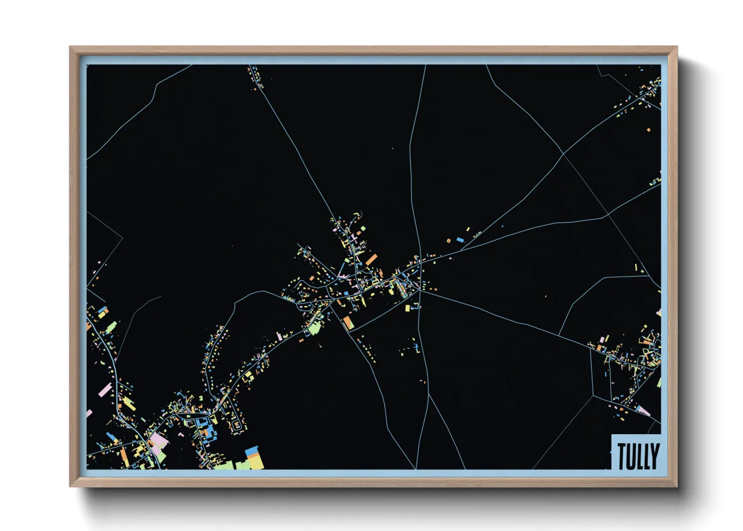 Une affiche de carte sur Tully