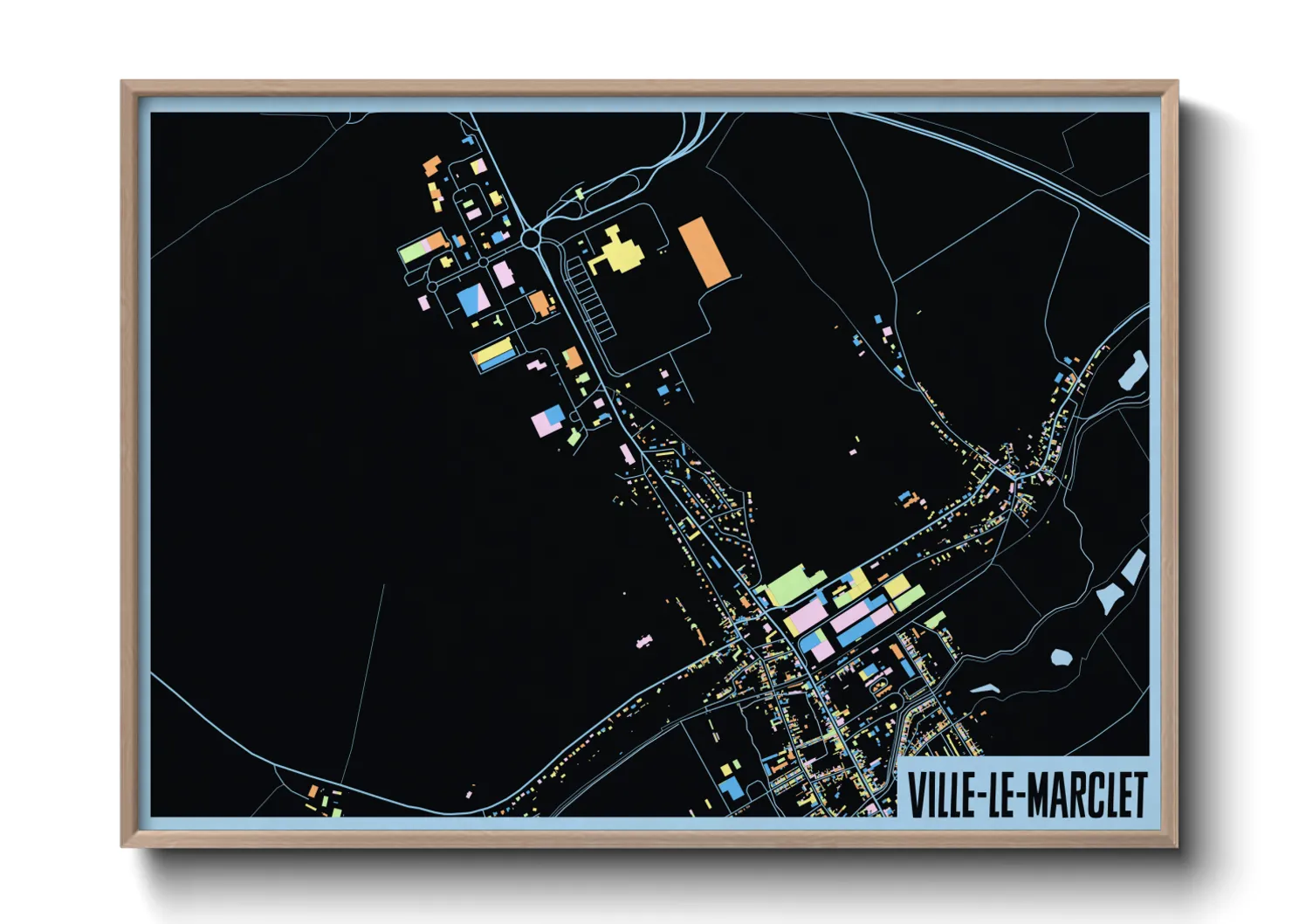 Une affiche de carte sur Ville-le-Marclet