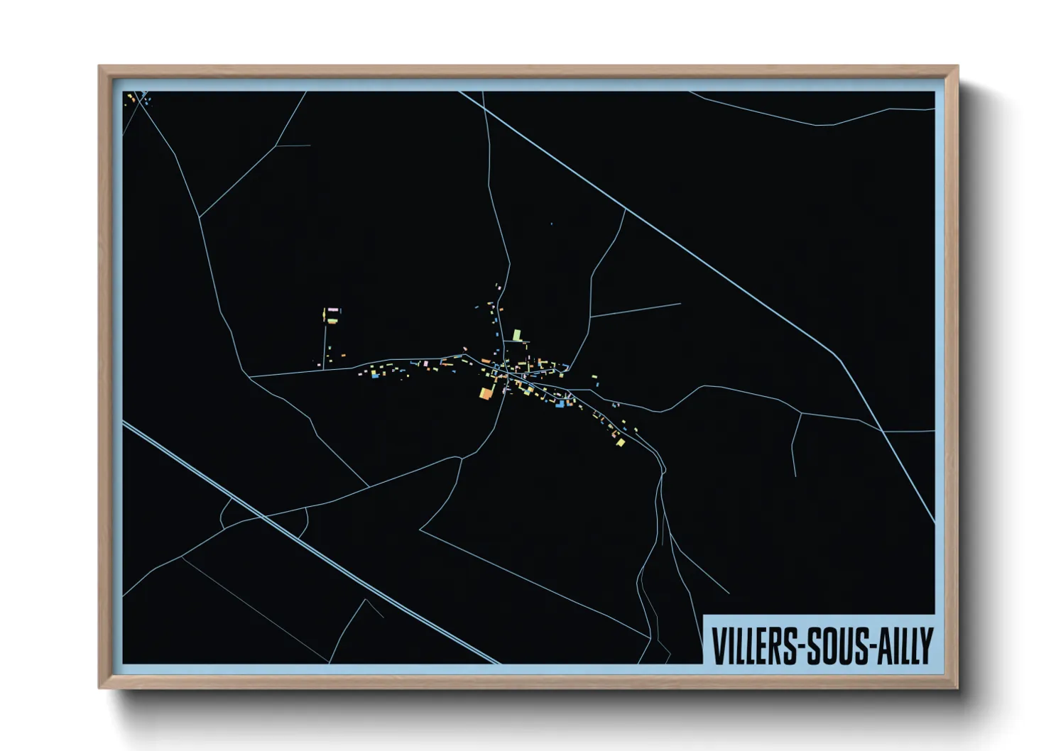 Une affiche de carte sur Villers-sous-Ailly