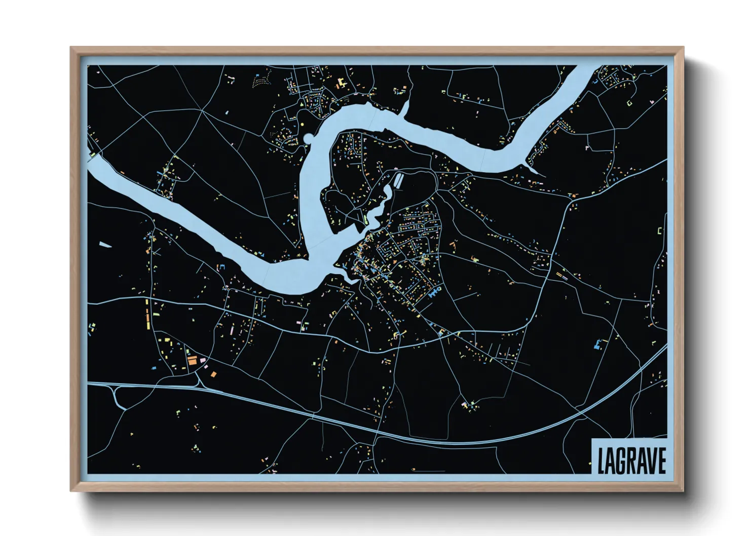 Une affiche de carte sur Lagrave