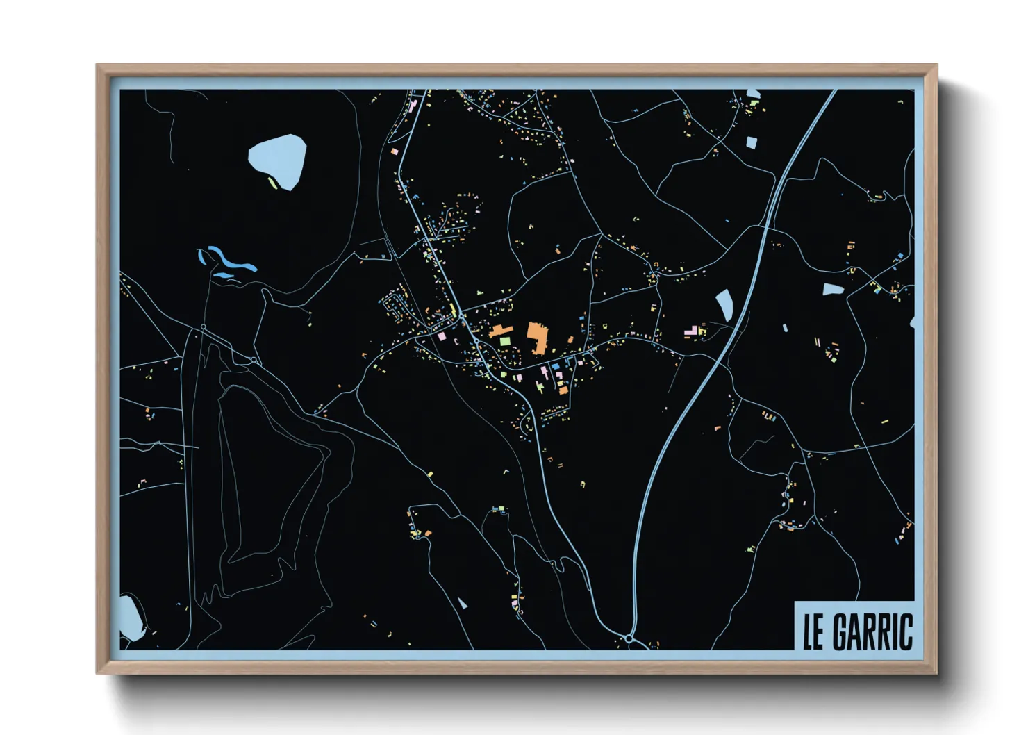 Une affiche de carte sur Le Garric