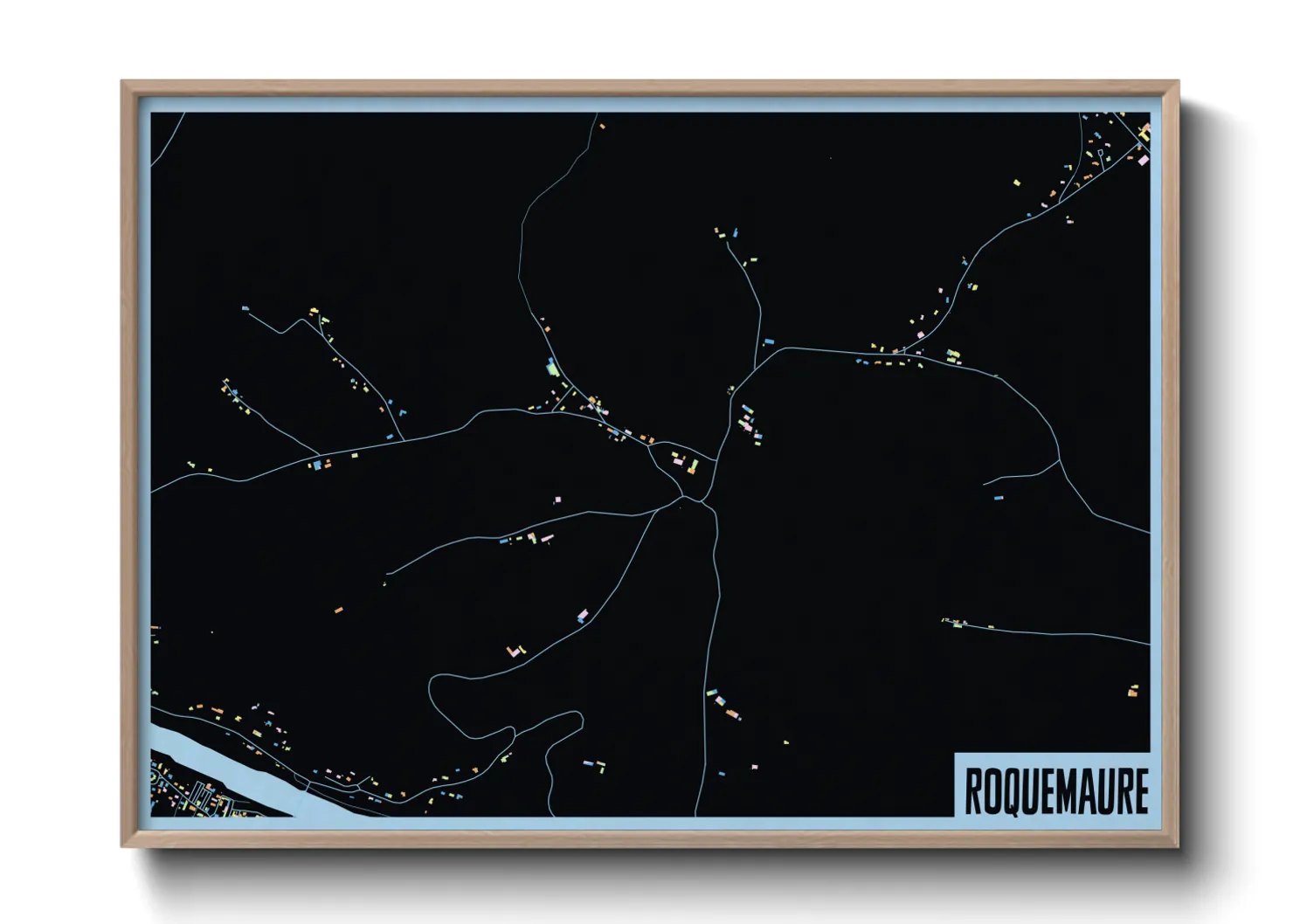 Une affiche de carte sur Roquemaure