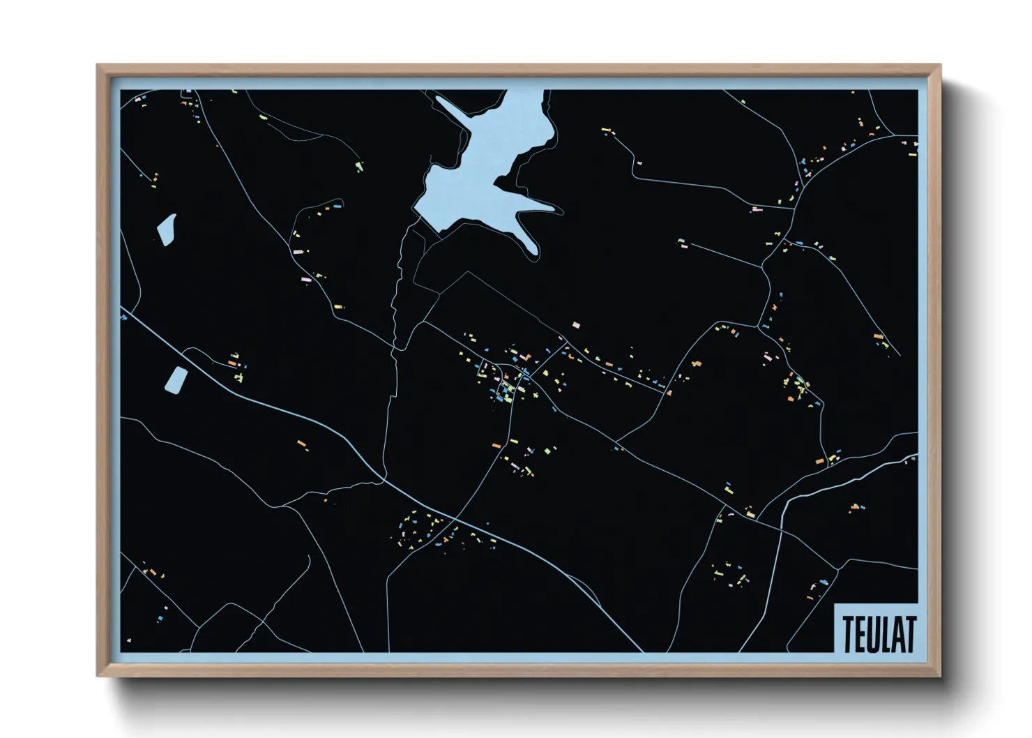 Une affiche de carte sur Teulat