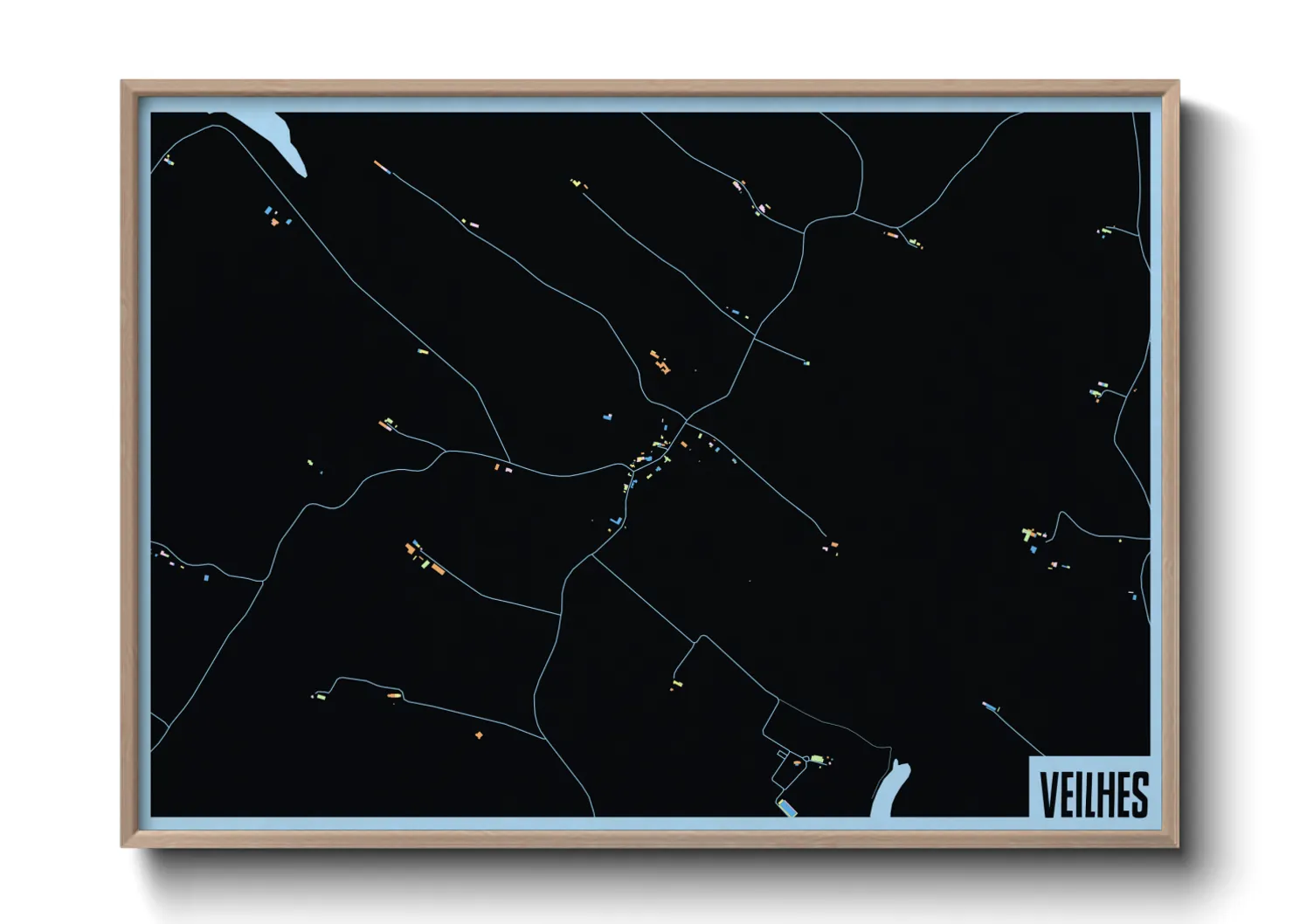 Une affiche de carte sur Veilhes