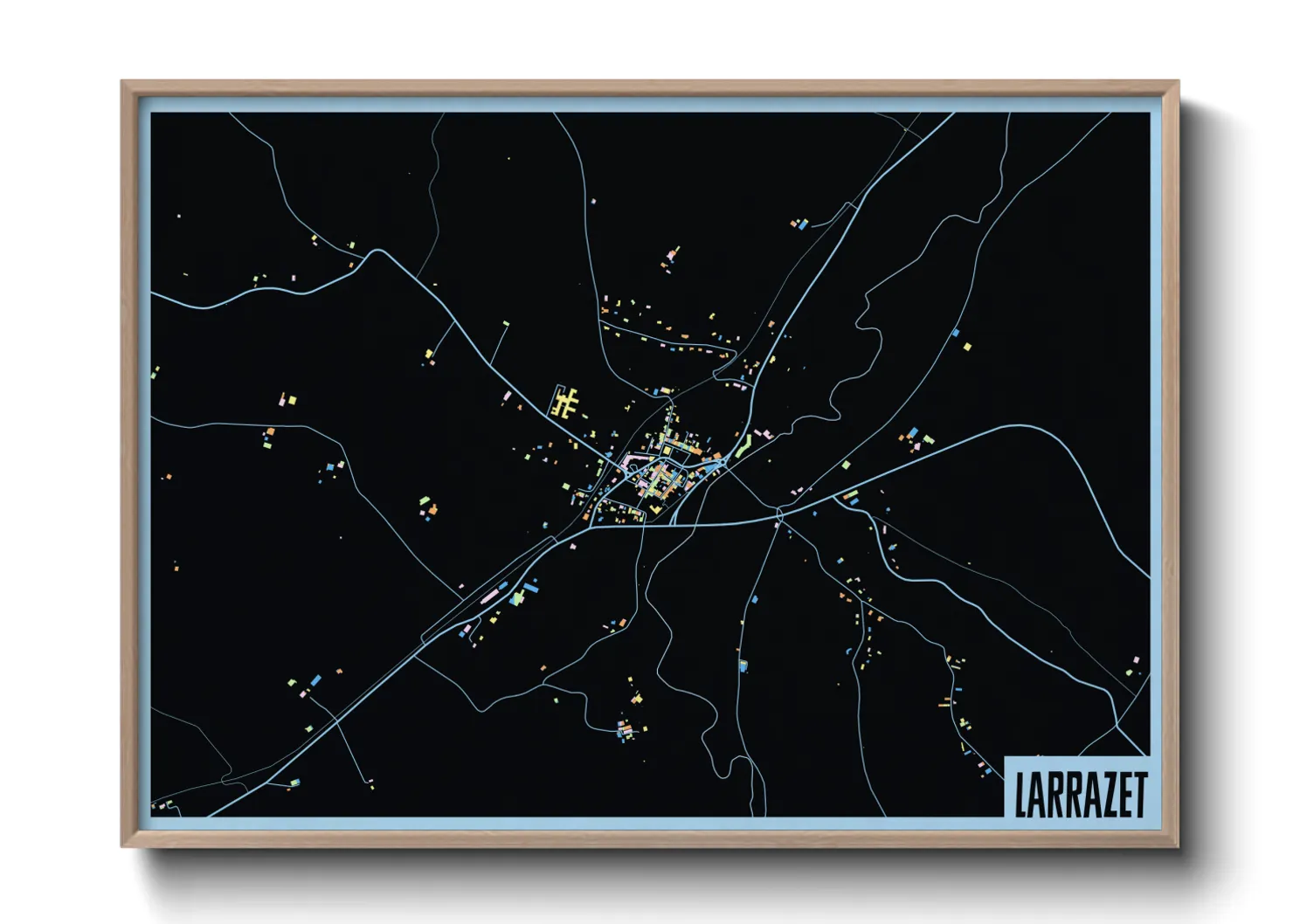 Une affiche de carte sur Larrazet