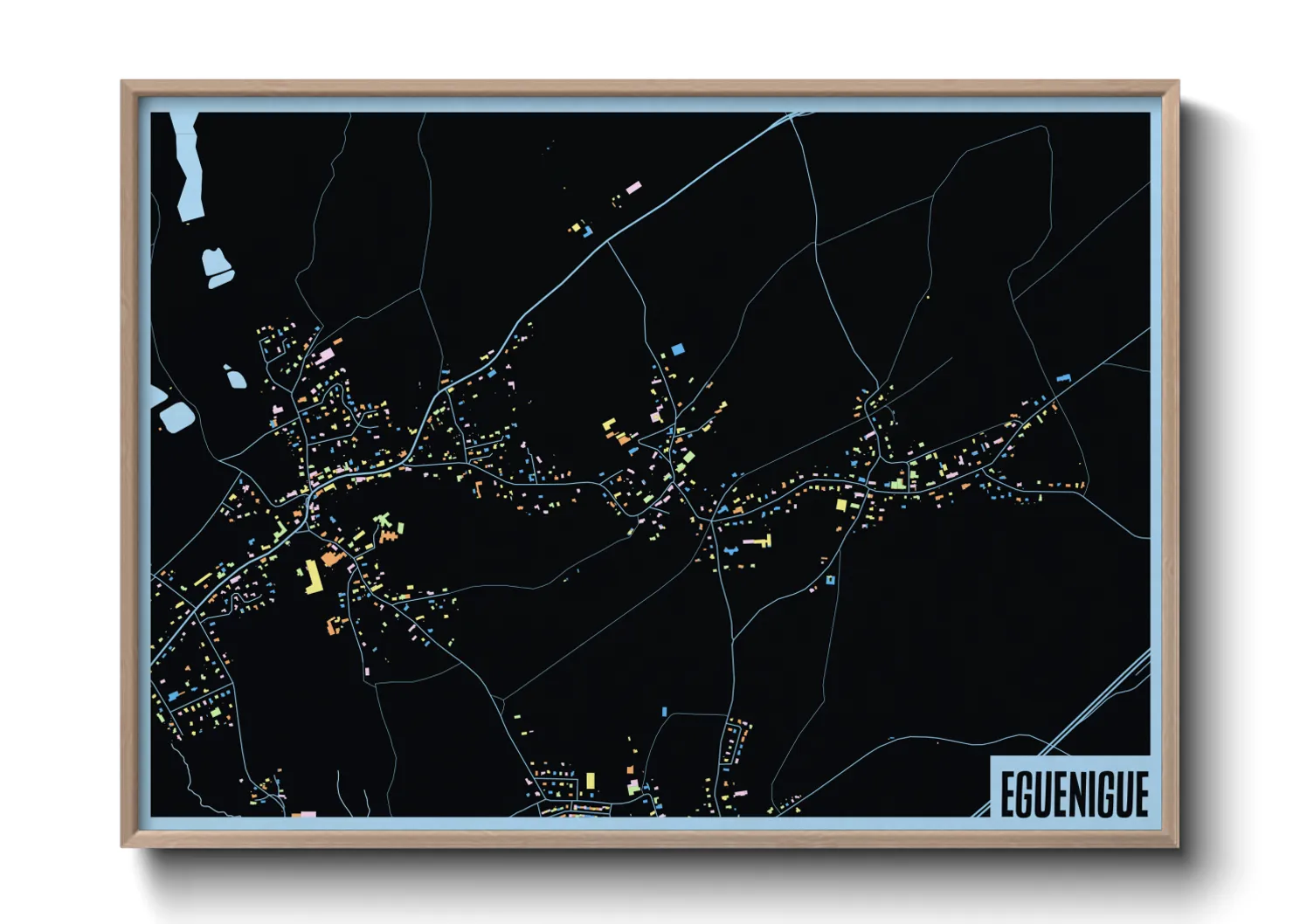 Une affiche de carte sur Eguenigue