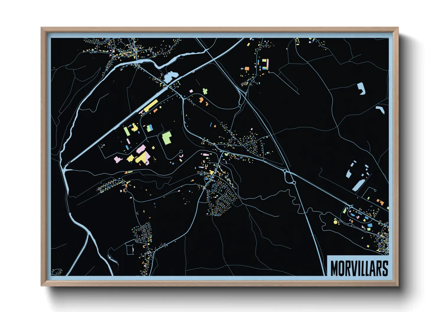 Une affiche de carte sur Morvillars
