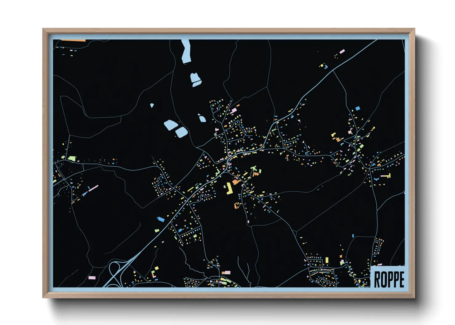 Une affiche de carte sur Roppe