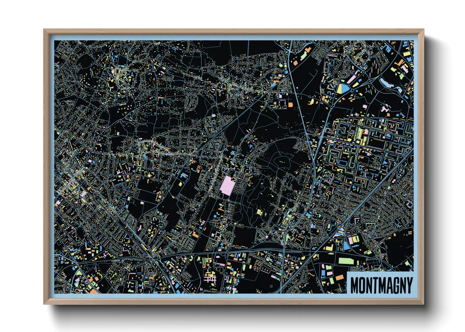 Une affiche de carte sur Montmagny