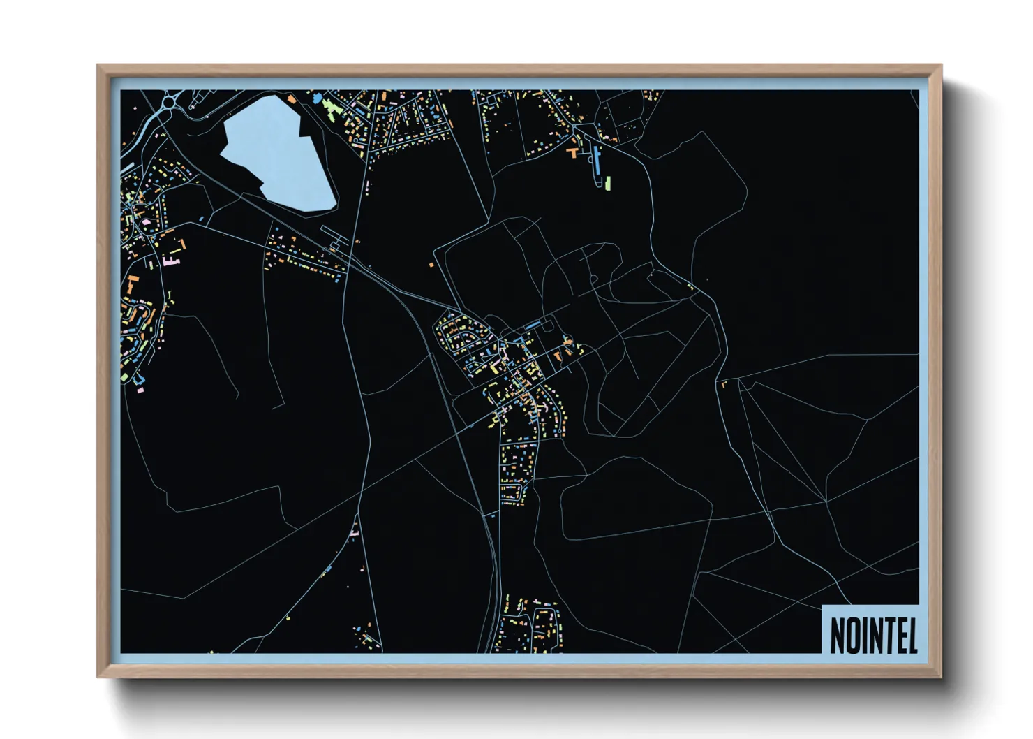 Une affiche de carte sur Nointel