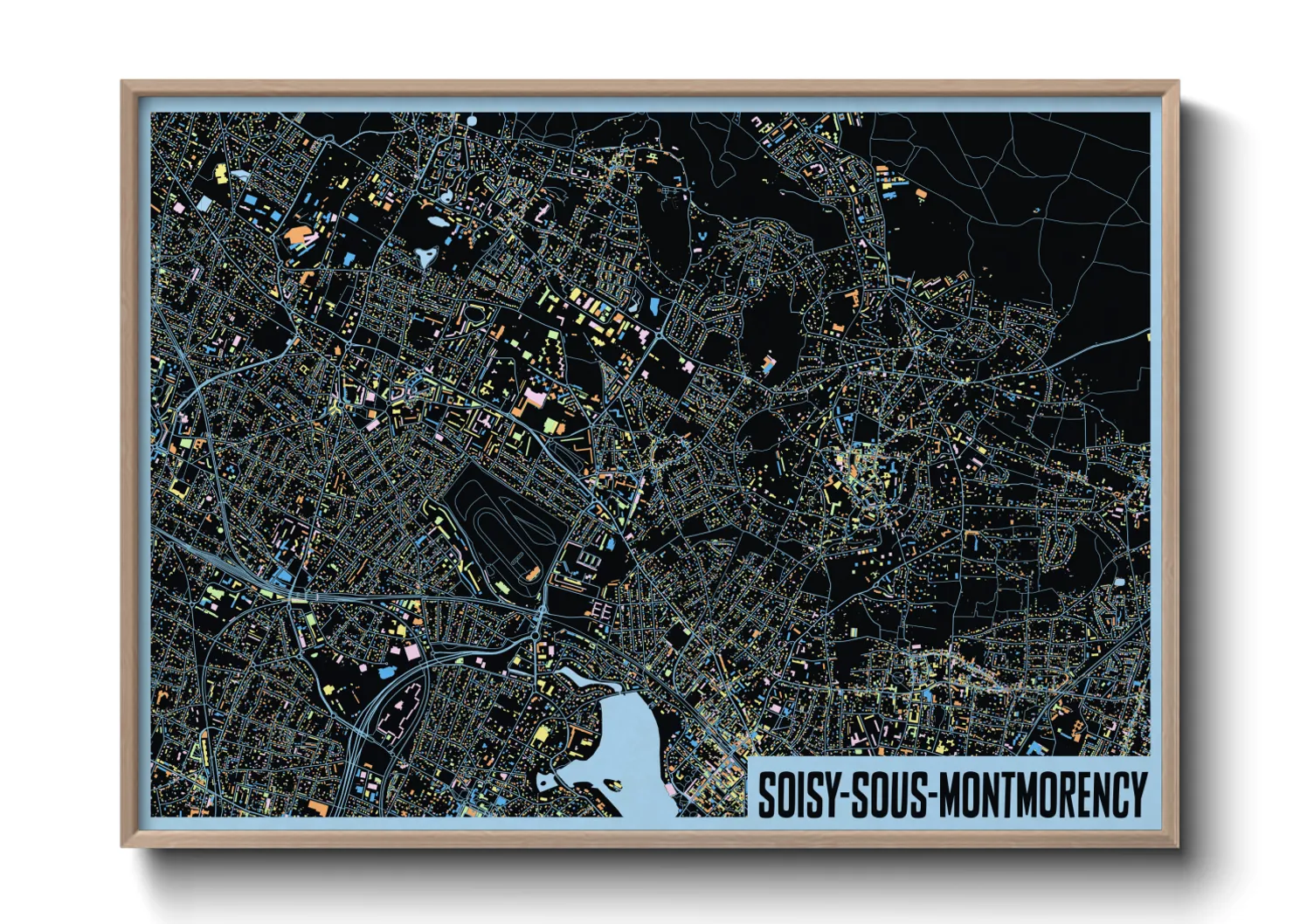 Une affiche de carte sur Soisy-sous-Montmorency