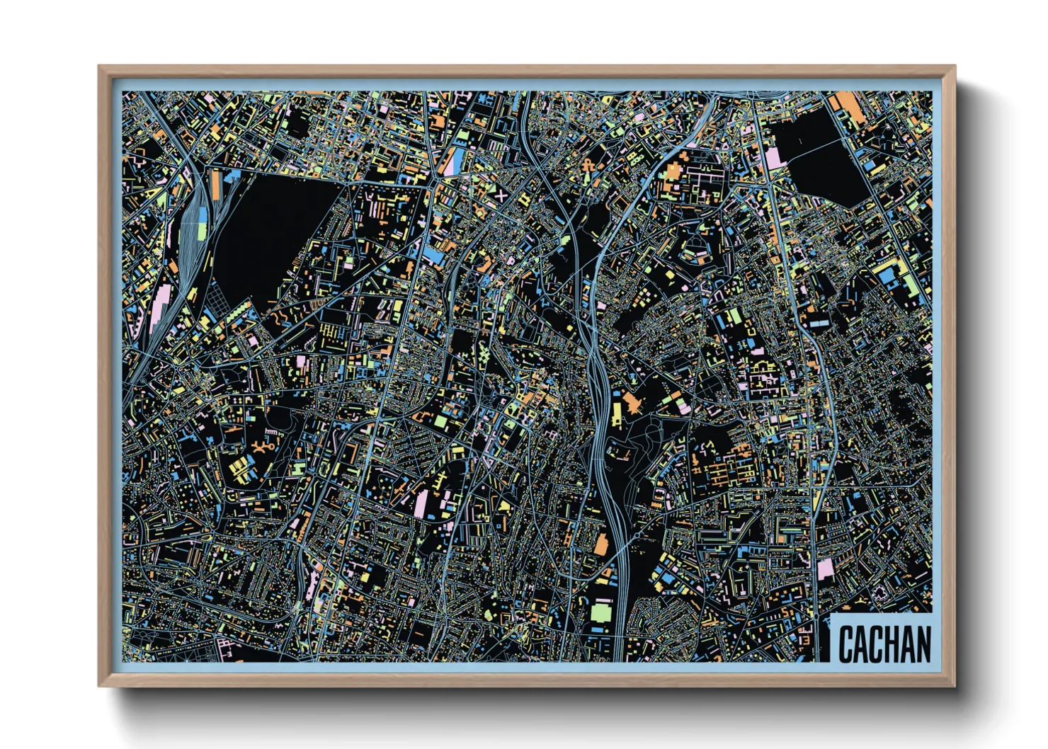 Une affiche de carte sur Cachan