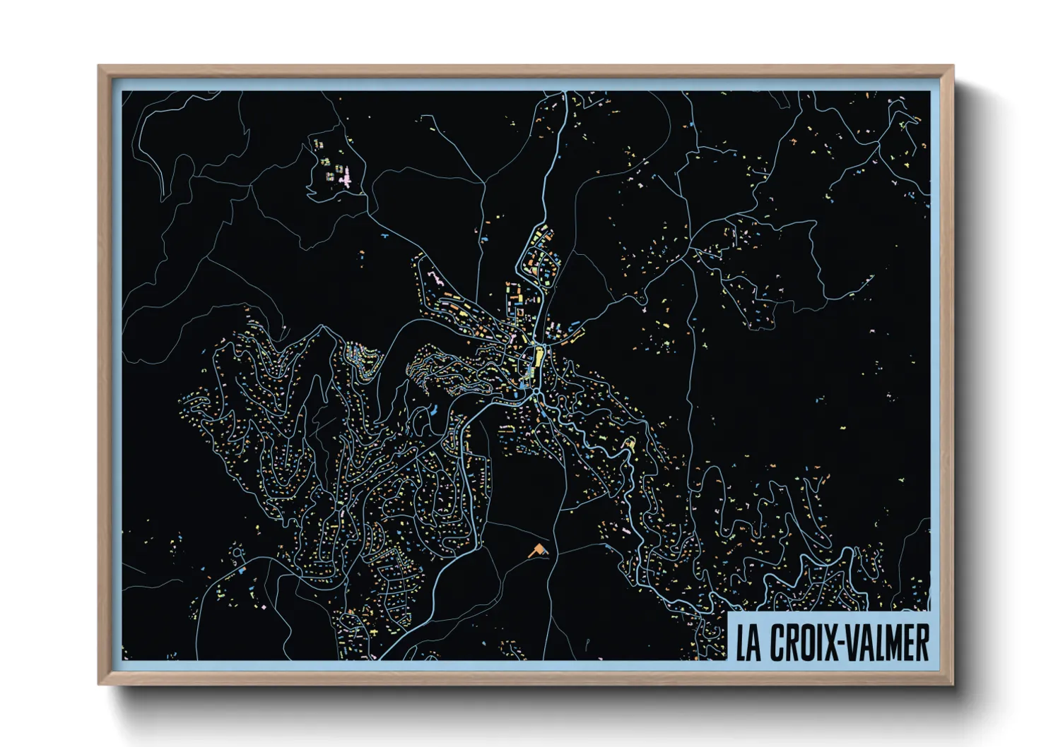 Une affiche de carte sur La Croix-Valmer