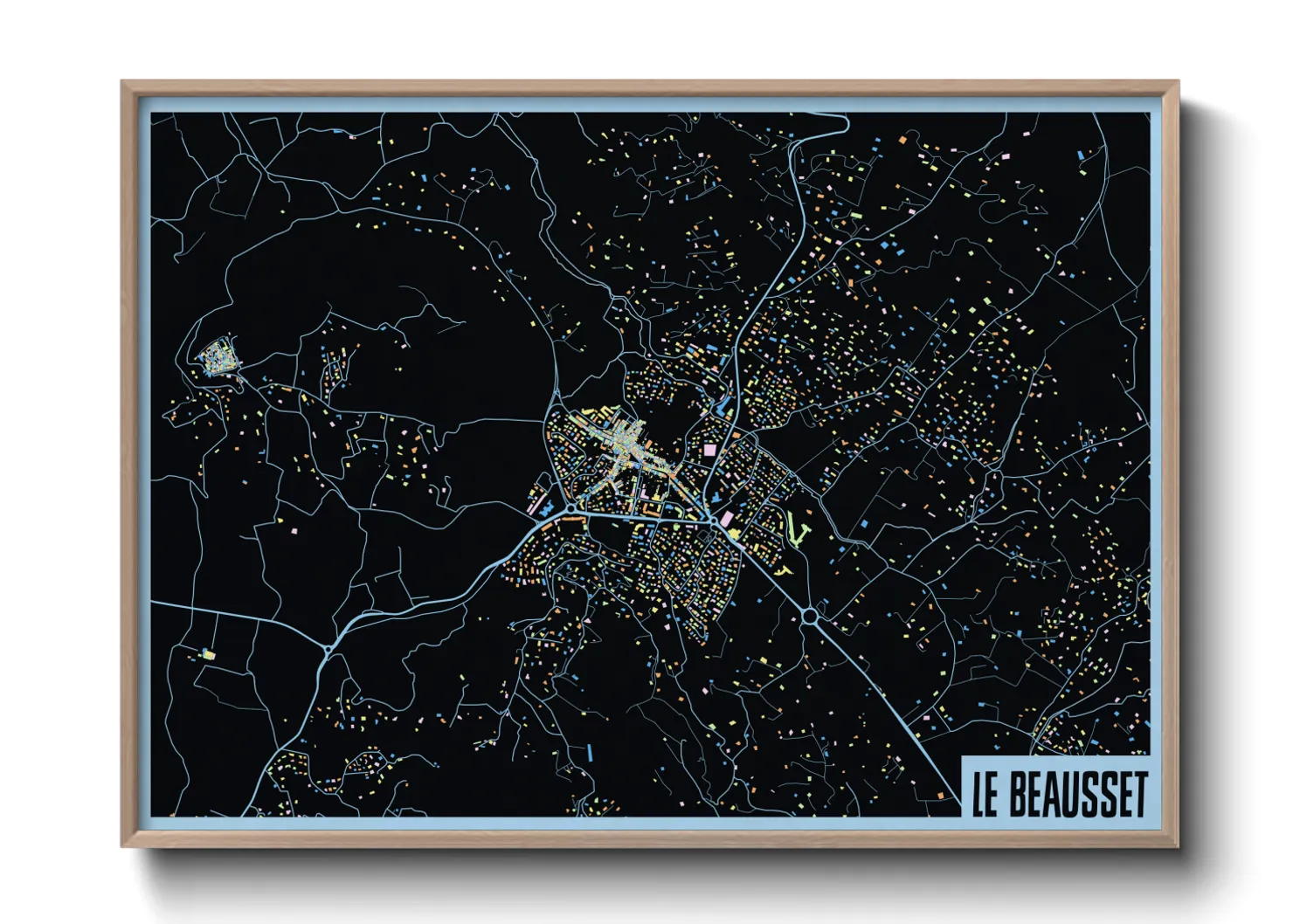 Une affiche de carte sur Le Beausset