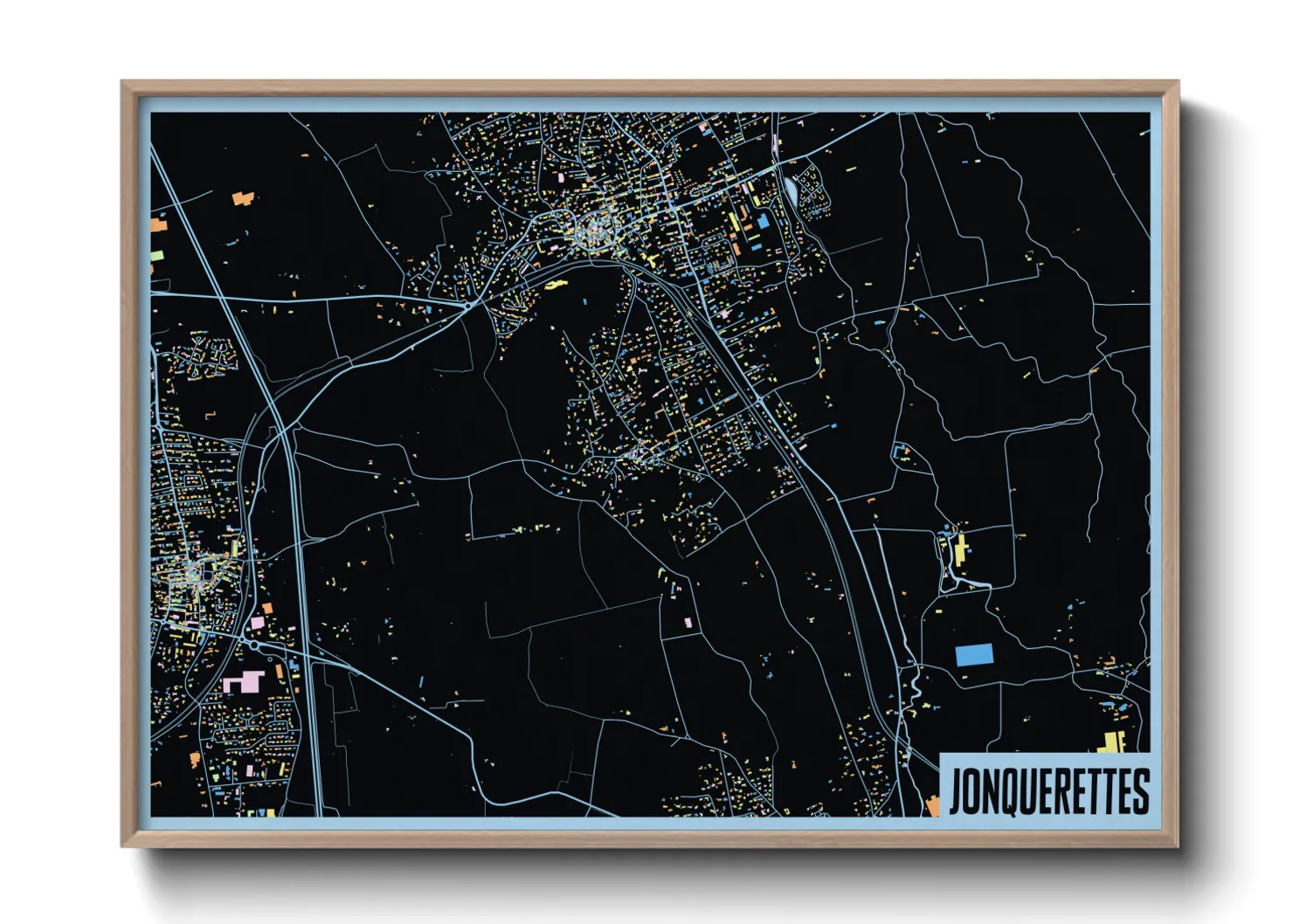 Une affiche de carte sur Jonquerettes