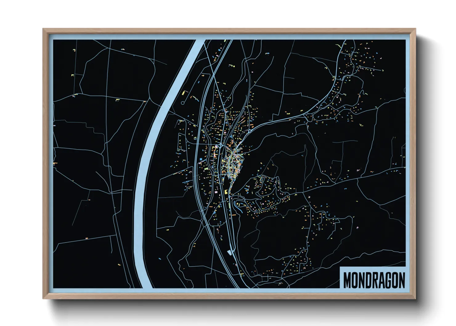 Une affiche de carte sur Mondragon
