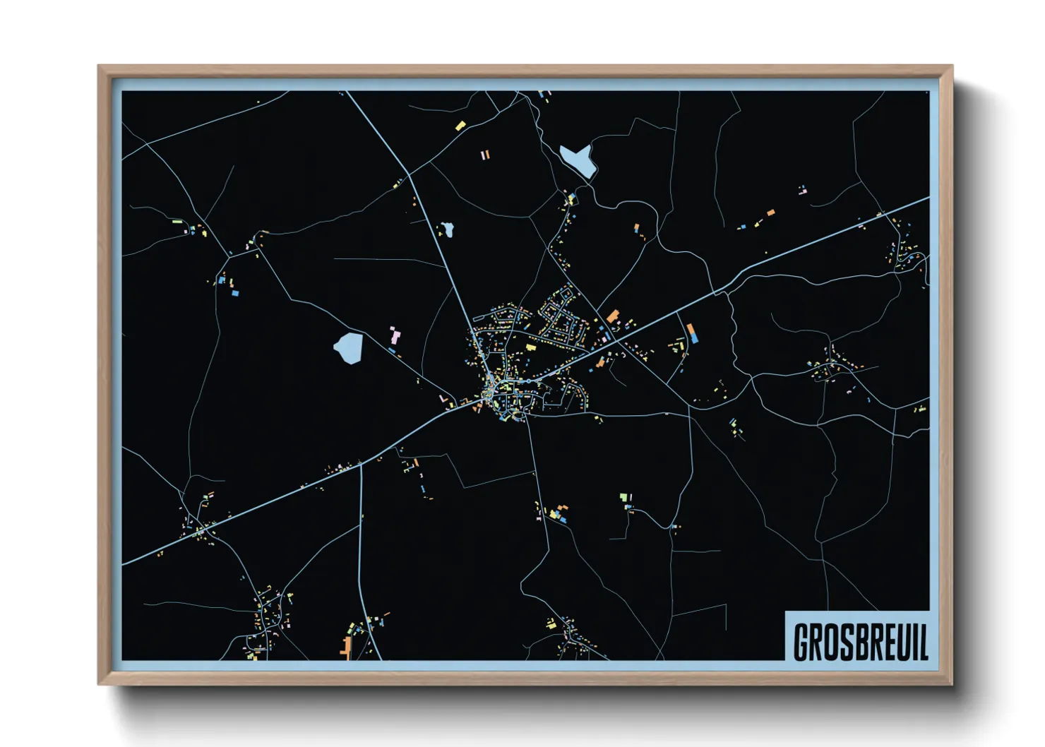 Une affiche de carte sur Grosbreuil