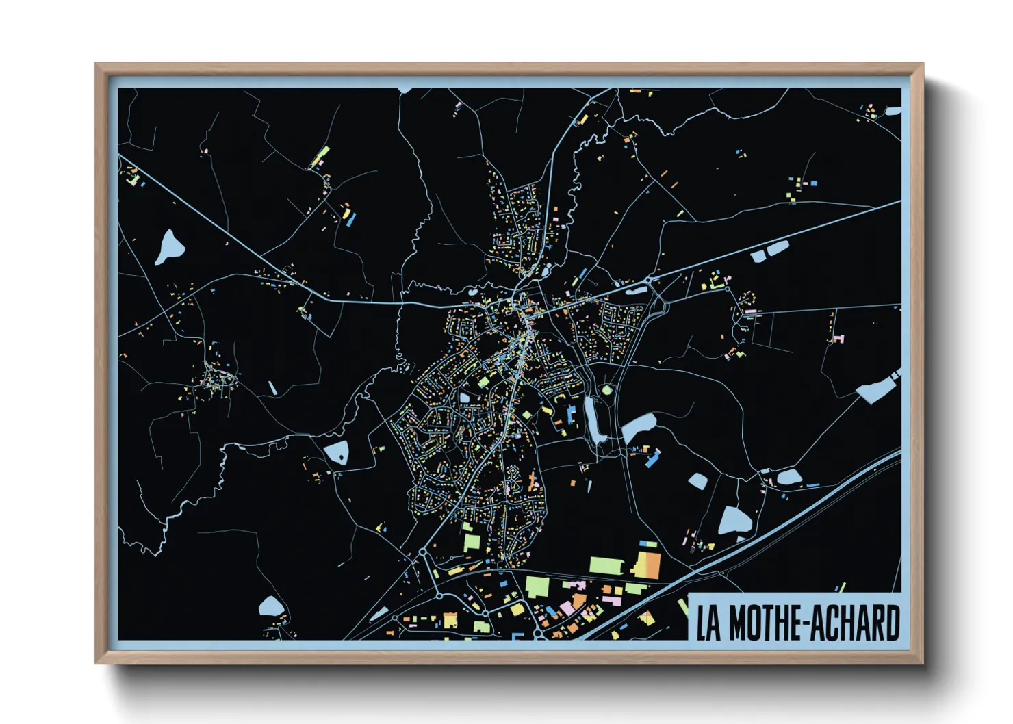 Une affiche de carte sur La Mothe-Achard