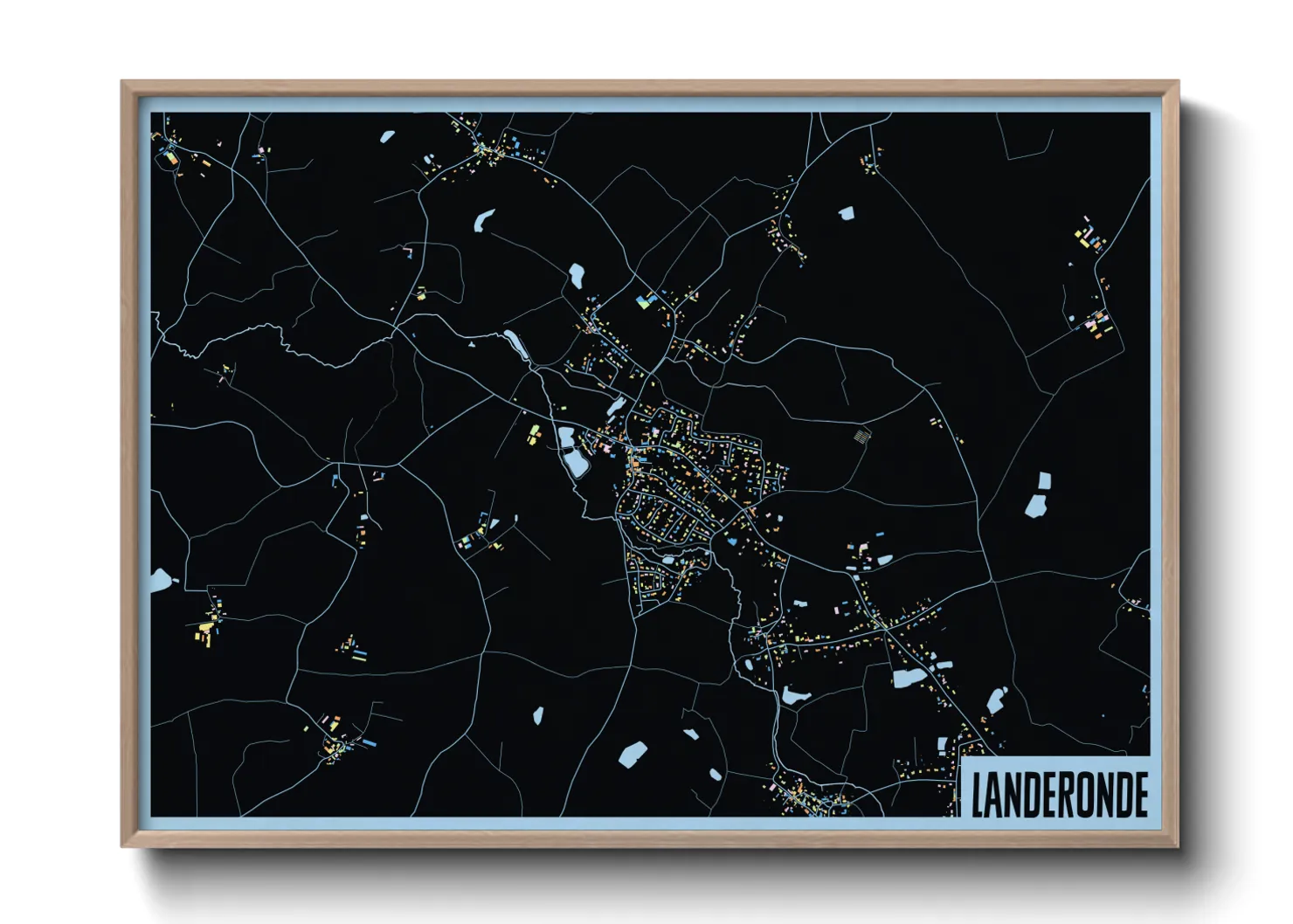 Une affiche de carte sur Landeronde