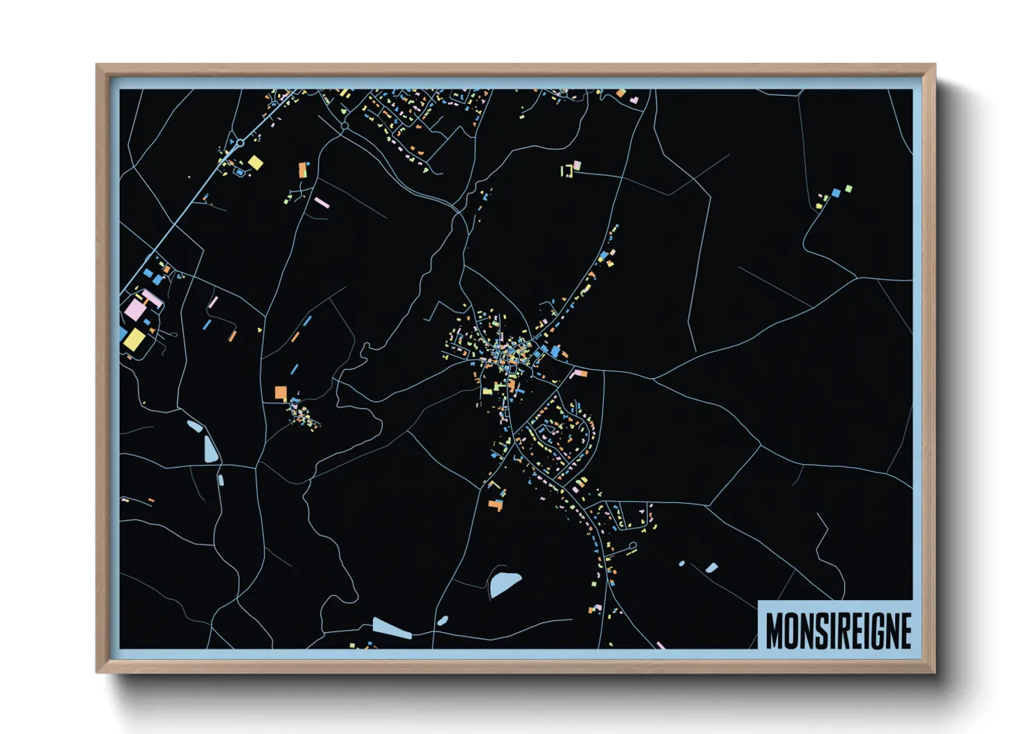 Une affiche de carte sur Monsireigne