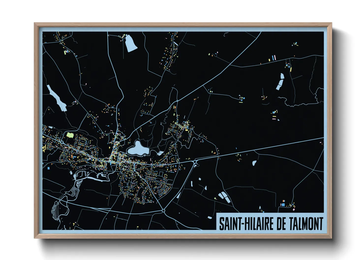 Une affiche de carte sur Saint-Hilaire de Talmont