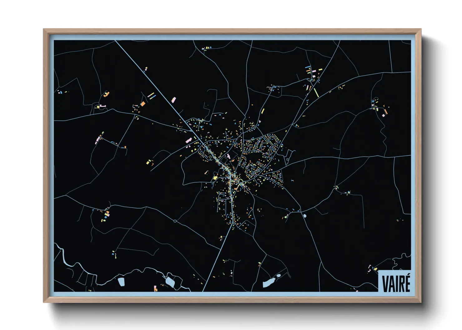 Une affiche de carte sur Vairé